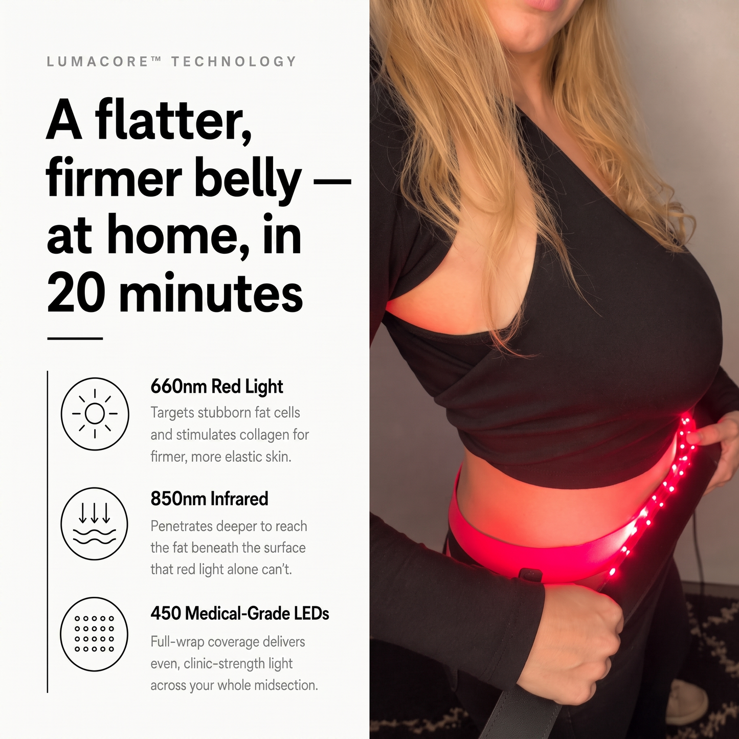 Orvano LumaCore Pro™ Red Light Therapy Belt